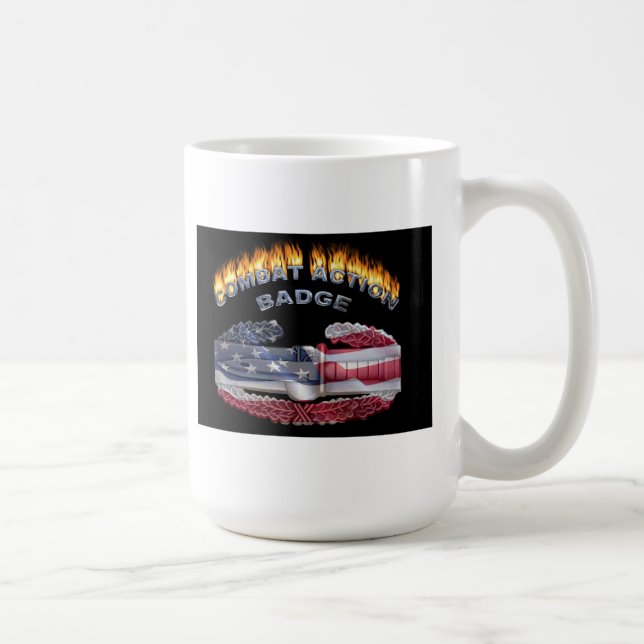 Caneca De Café Crachá de Ação de Combate (Direita)
