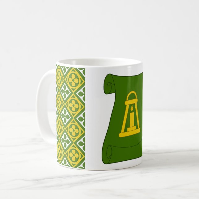 Caneca De Café Crachá de Baile na Scolairi Populace (Frente Esquerda)