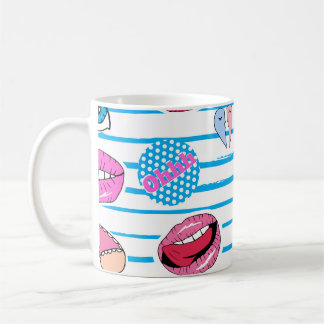 Caneca De Café Crachá de desenho: pop.