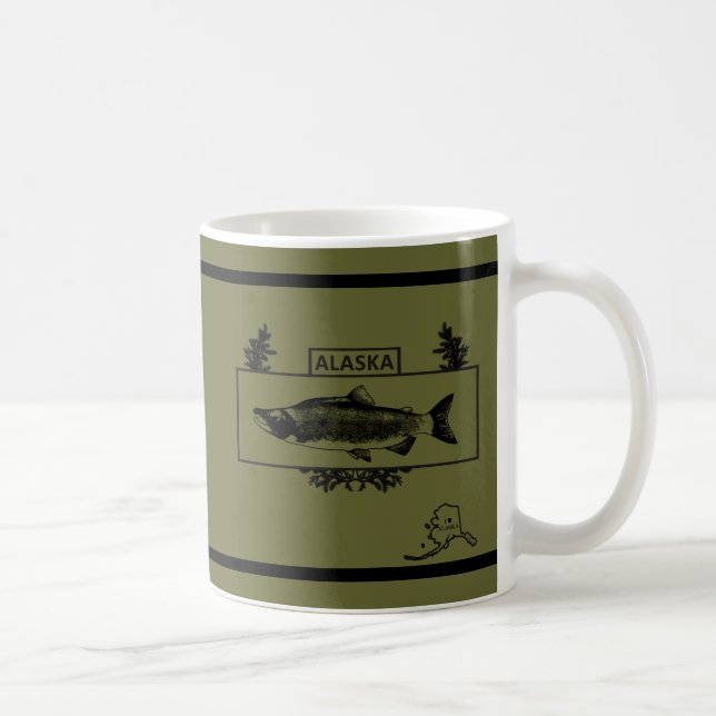 Caneca De Café Crachá de pescadores de Combate do Alasca (Direita)