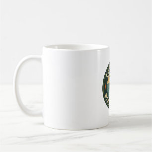 Caneca De Café Crachá de Vintagem Costeira de Puffin Atlântico