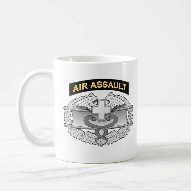Caneca De Café Crachá do médico do combate - assalto de ar - (Esquerda)