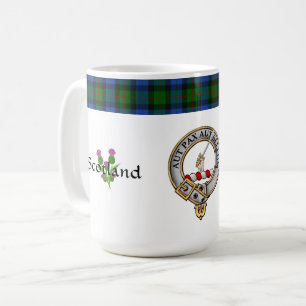 Caneca De Café Crachá Gunn Clan Tartan & Motto Clássico