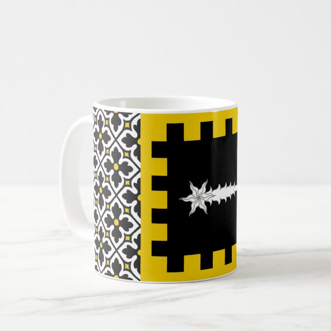 Caneca De Café Crachá Populace de Terras Debatíveis (Frente Esquerda)