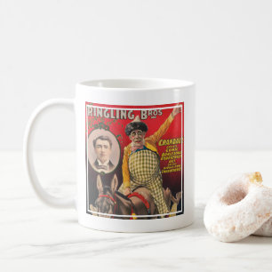 Caneca De Café Crandall O Palhaço A Atuar Com A Sua Mãe