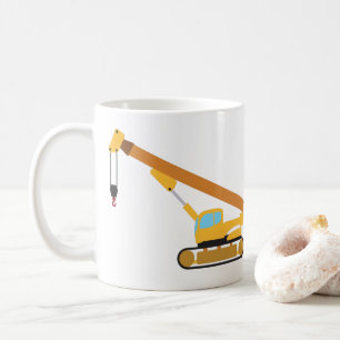 Caneca De Café Crane Construction Truck