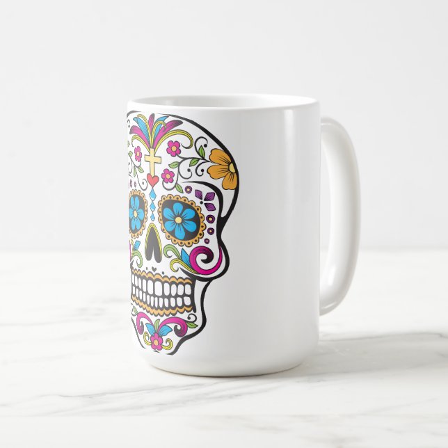 Caneca De Café Crânio (Frente Esquerda)