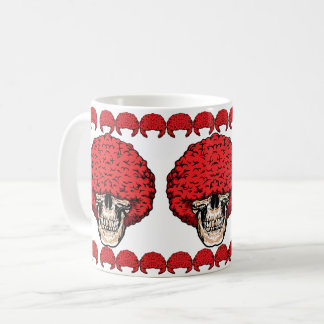 Caneca De Café Cranio Afro: Abundante Cabelo Ruivo Encrespado