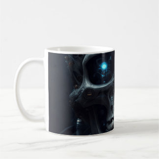Caneca De Café Crânio cibernético