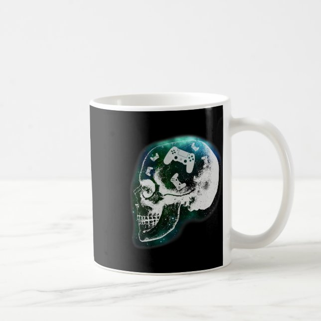 Caneca De Café Crânio Controlador Mental Jogos Gamer Homens Menin (Direita)