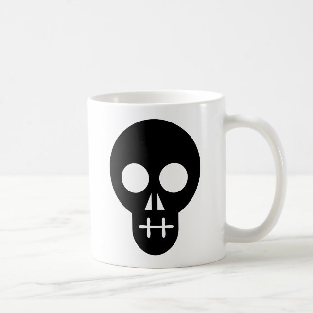 Caneca De Café Crânio/Craneo/Crânio/Crâne (Direita)