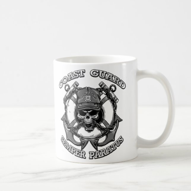 Caneca De Café Crânio da guarda costeira (Direita)