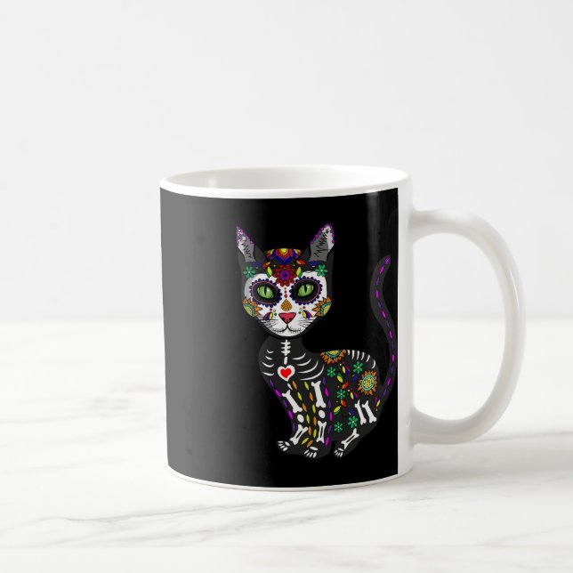 Caneca De Café Crânio De Açúcar Cinto Mexicano Dia Das Bruxas De  (Direita)