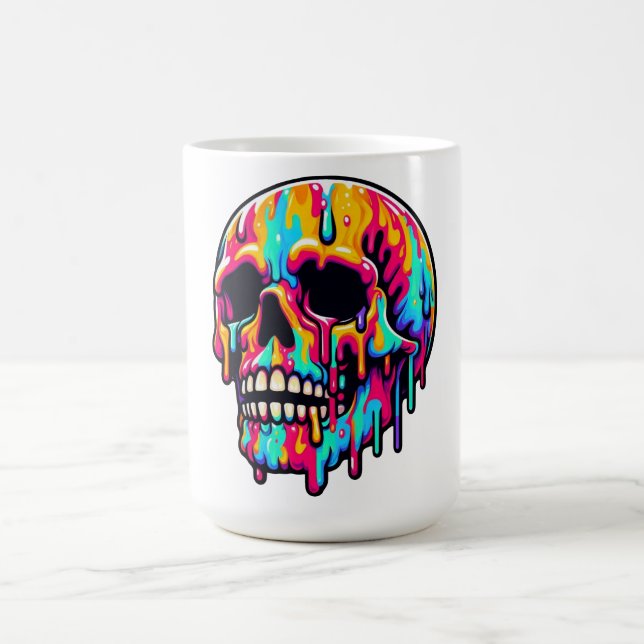 Caneca De Café Crânio De Fusão Vibrante (Centro)