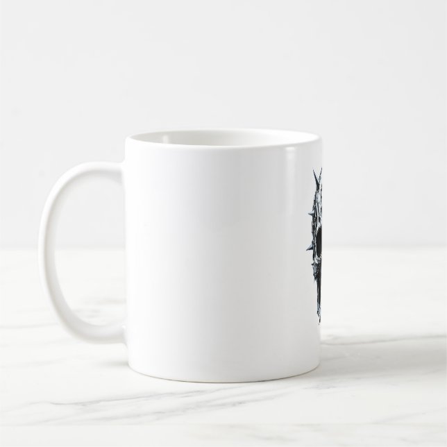 Caneca De Café Crânio de metal pesado (Esquerda)