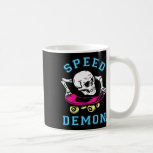 Caneca De Café Cranio de Skate Skateboarding Retro Radical Skater
