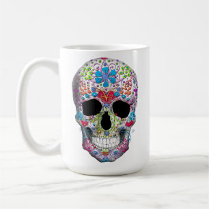 Caneca De Café Crânio Decorado