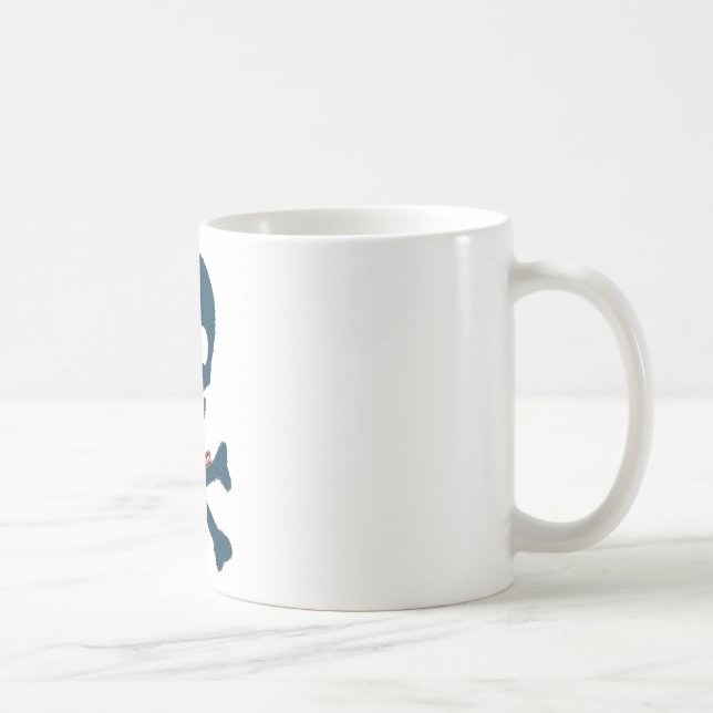 Caneca De Café crânio denim (Direita)