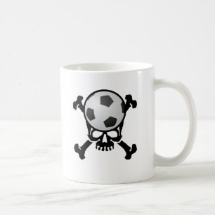 Caneca De Café Crânio do futebol