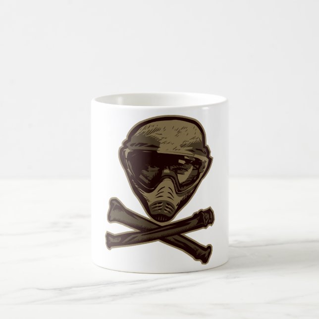 Caneca De Café Crânio do Paintball (Centro)