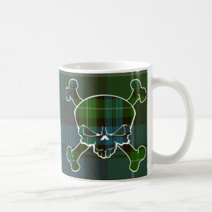 Caneca De Café Crânio do Tartan de Lamont nenhuma bandeira