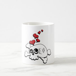 Caneca De Café Crânio e coração