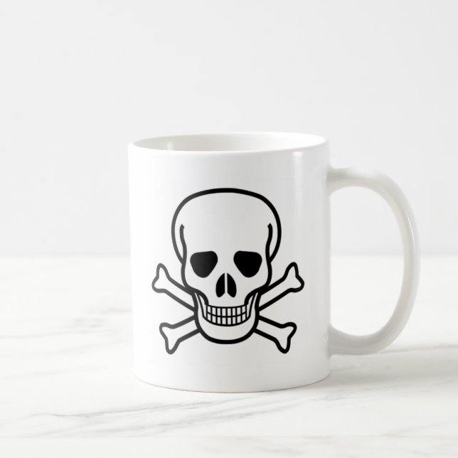 Caneca De Café crânio e crossbones (Direita)