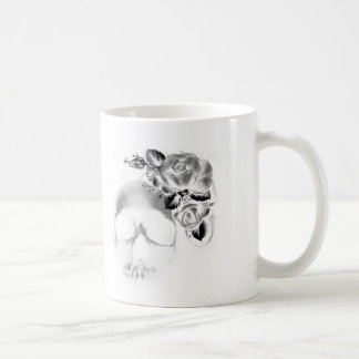 Caneca De Café Crânio e rosas