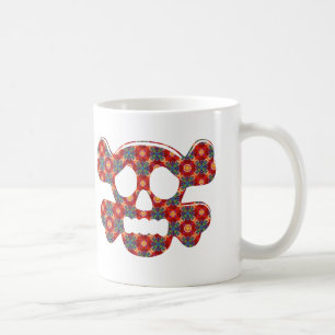 Caneca De Café Crânio engraçado colorido