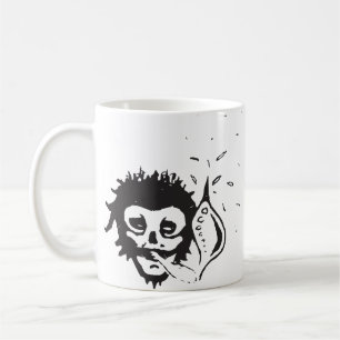 Caneca De Café crânio fumador