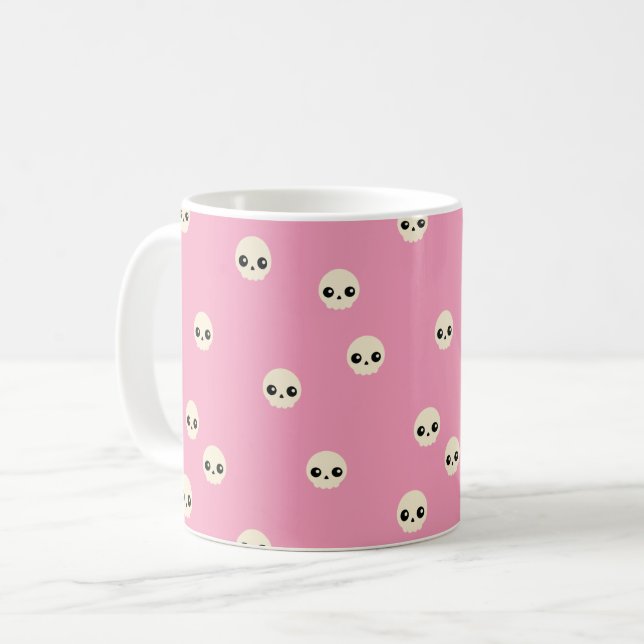 Caneca De Café Crânios Bonitos (Frente Esquerda)