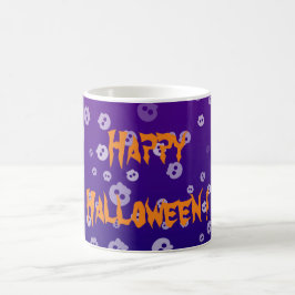 Caneca De Café Crânios de Halloween