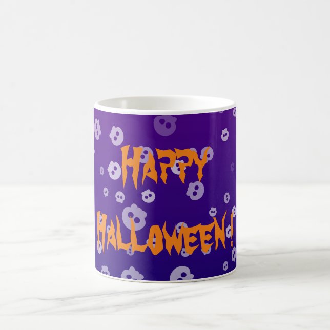 Caneca De Café Crânios de Halloween (Centro)