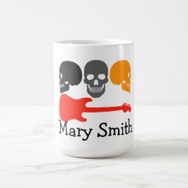 Caneca De Café Crânios e Violão