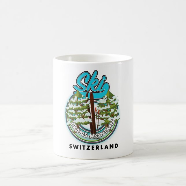 Caneca De Café Crans-Montana Suíça esqui (Centro)