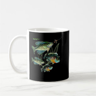Caneca De Café Crappie Bluegill Pesca Camisas Hoodies Mosca Negra