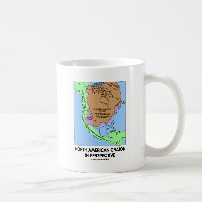 Caneca De Café Craton Norte-Americano em Perspectiva (Direita)