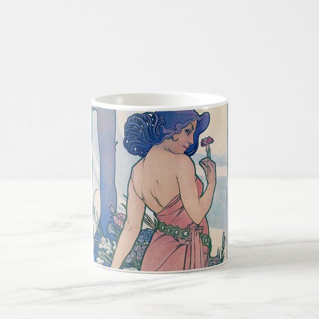 Caneca De Café Cravo (Quatro Flores), Alphonse Mucha (Centro)