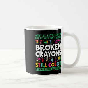 Caneca De Café Crayon ainda colorido Saúde mental S. Awarenes
