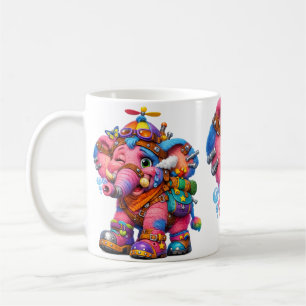 Caneca De Café Crayon Sally Elefante
