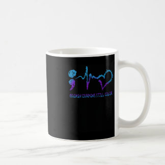 Caneca De Café Crayons Partidos Continuam A Prevenir Suicídio Por