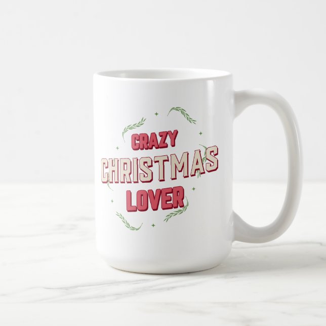 Caneca De Café Crazy Christmas Lover (Direita)