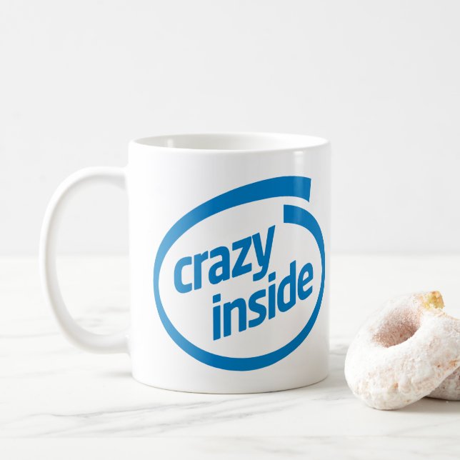Caneca De Café Crazy inside (Com Donut)