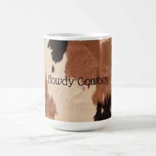 Caneca De Café Cream Brown Cowhide