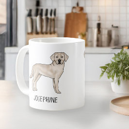 Caneca De Café Cream Labrador Retriever Cuide Lab Dog Nome Person