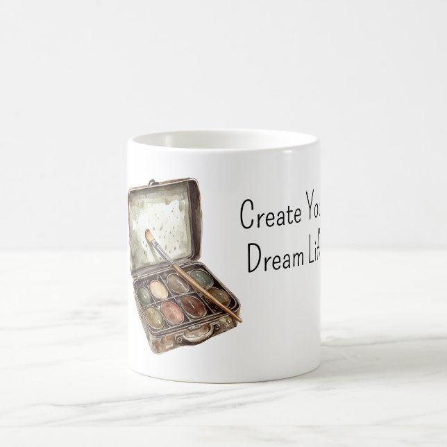Caneca De Café Create Your Dream Life Paint (Centro)