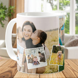 Caneca De Café Create Your Own Custom 7 Photo Collage