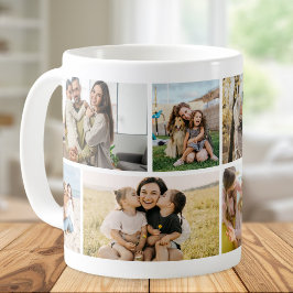 Caneca De Café Create Your Own Custom 8 Photo Collage