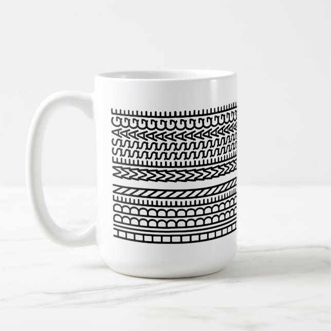 Caneca De Café Create Your Own Custom Short Hidden Message 099B C (Esquerda)