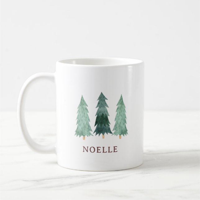 Caneca De Café Create Your Own Personalized Name Christmas Mug (Esquerda)